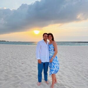 RESA Sky Blue and White Floral Dress